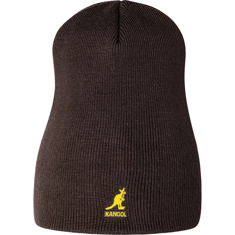 Kangol Acrylic Pull-On Beanie Hat - Peat Brown