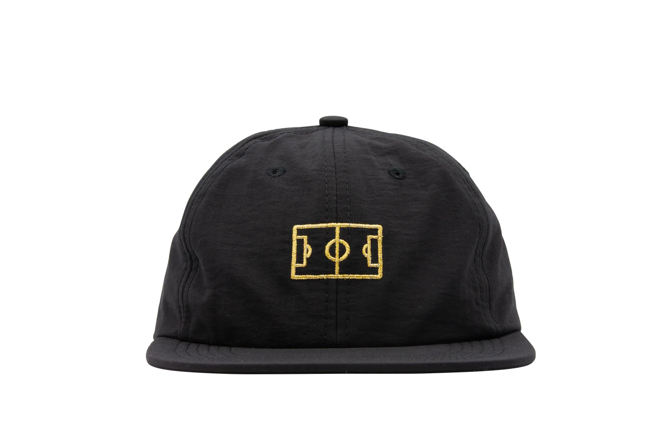 Goiaba E.C. - Campo 6-Panel Nylon Hat - Black/Gold