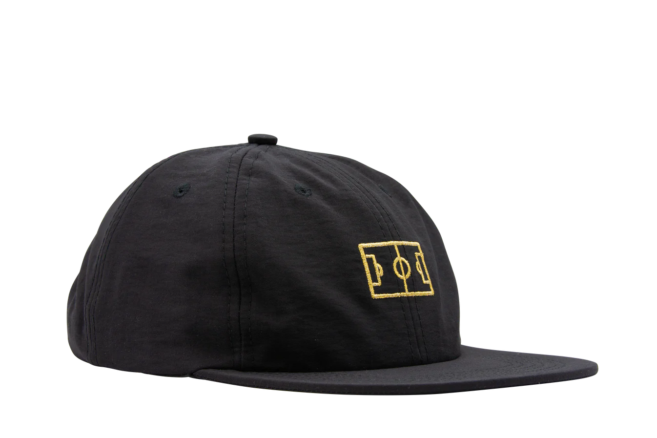 Goiaba E.C. - Campo 6-Panel Nylon Hat - Black/Gold