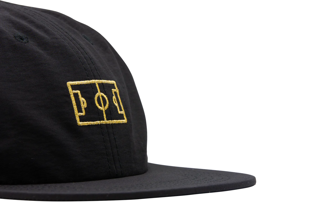 Goiaba E.C. - Campo 6-Panel Nylon Hat - Black/Gold