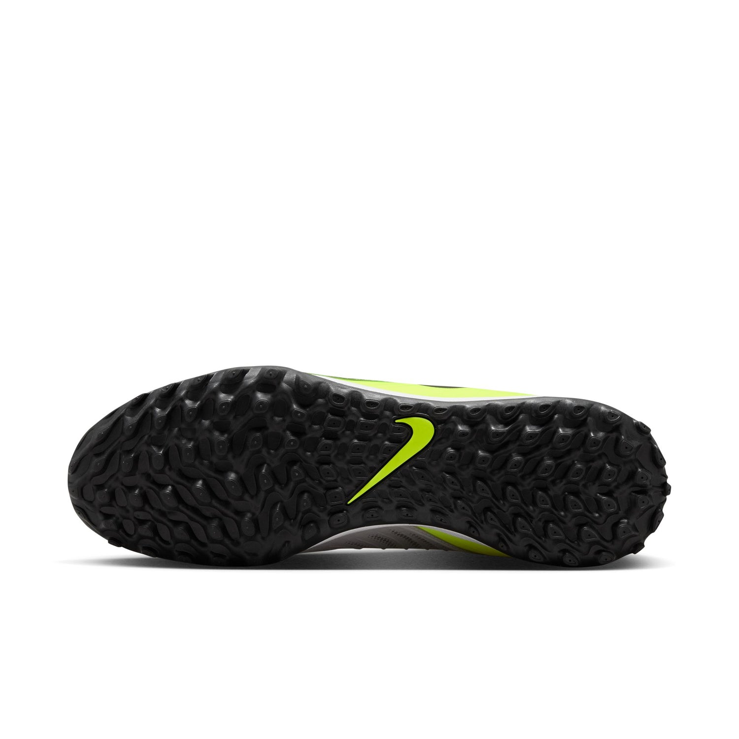 Nike Phantom GX 2 Academy TF Turf Soccer Shoes - Metallic Silver/Black/Volt