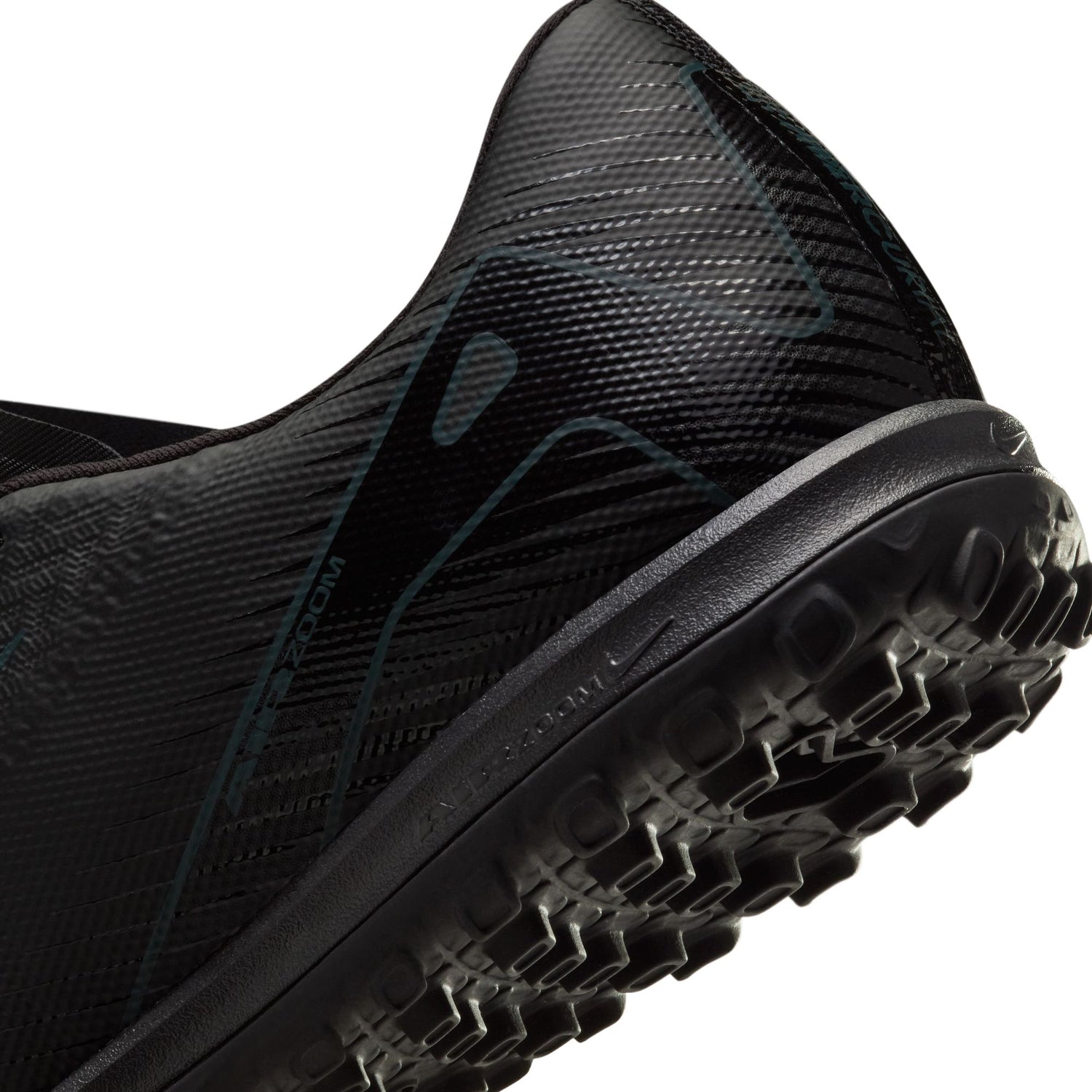 Nike Mercurial Vapor 16 Academy TF Turf Soccer Shoes - Black/Black-Deep Jungle
