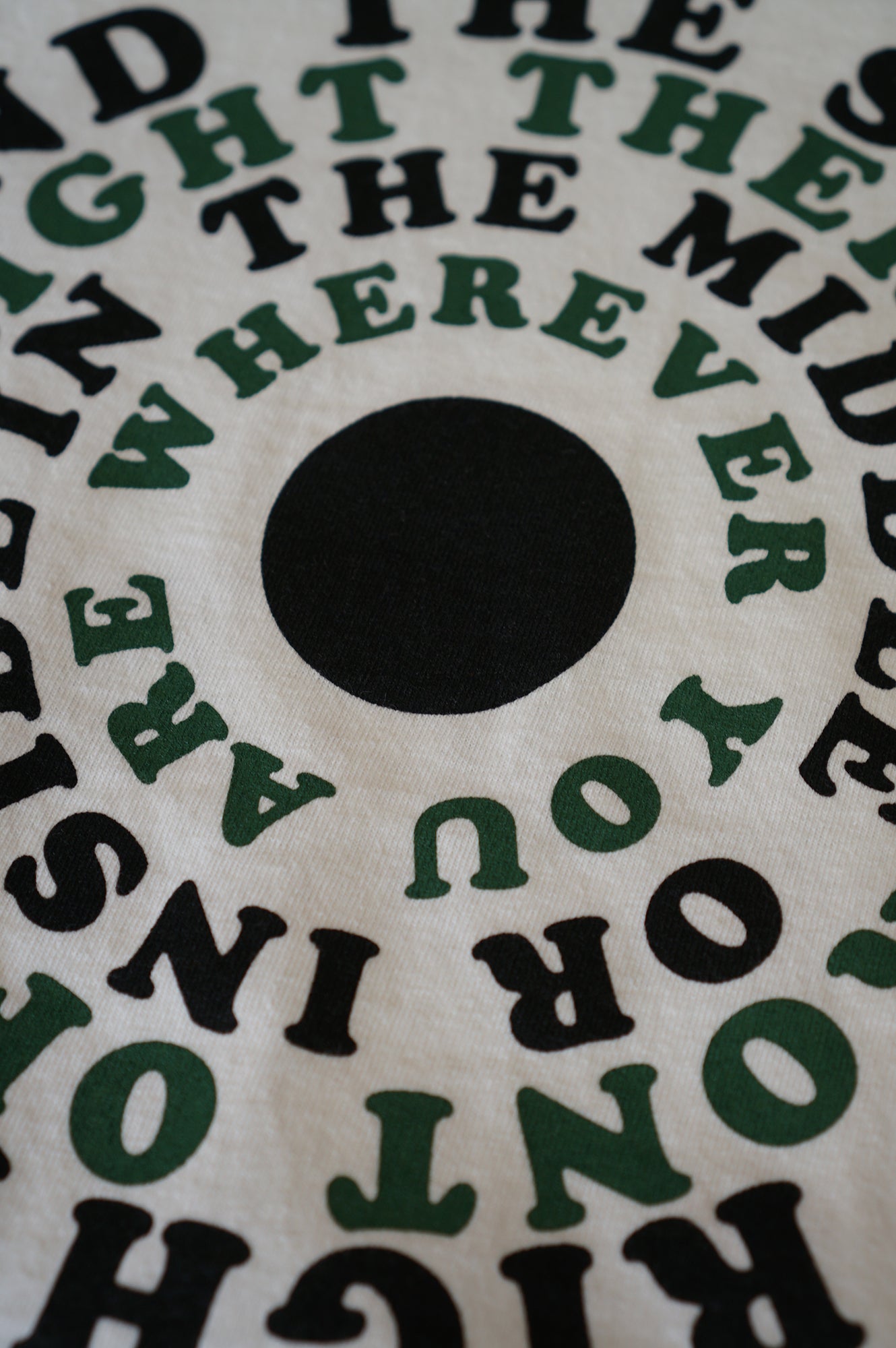 MIDFLD Right Here Long Sleeve Crewneck T-Shirt - Off White