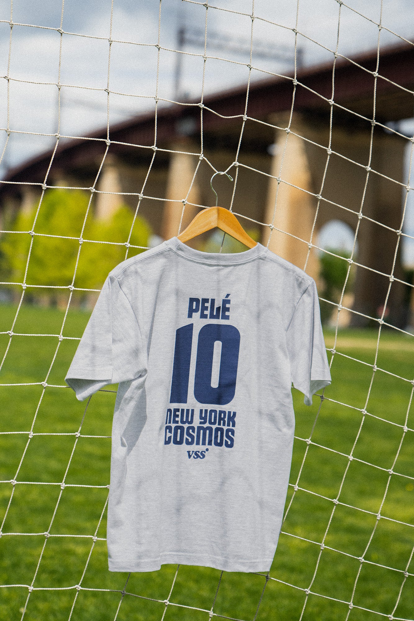 VSS Studio x New York Cosmos  Pelé #10 T-shirt - Ash Grey