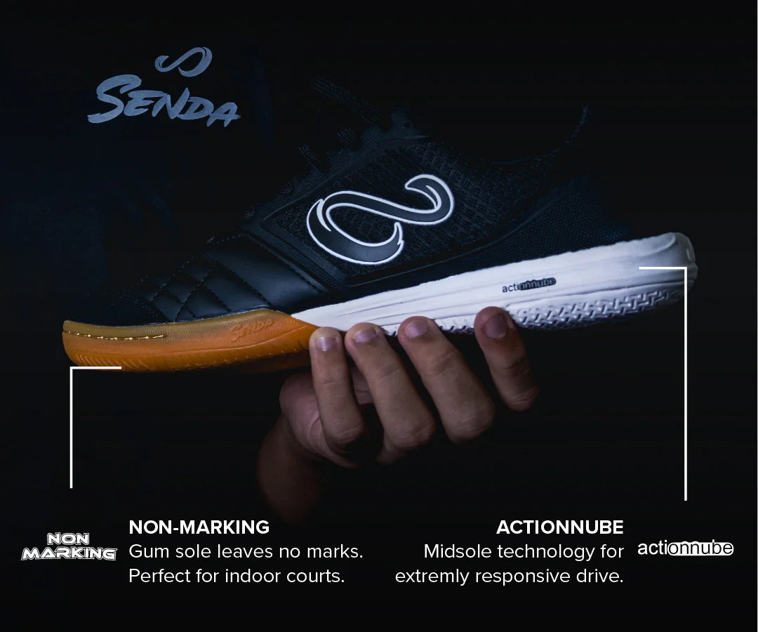 Senda Athletics USHUAIA Club 2.0 Futsal Shoe - Black/White