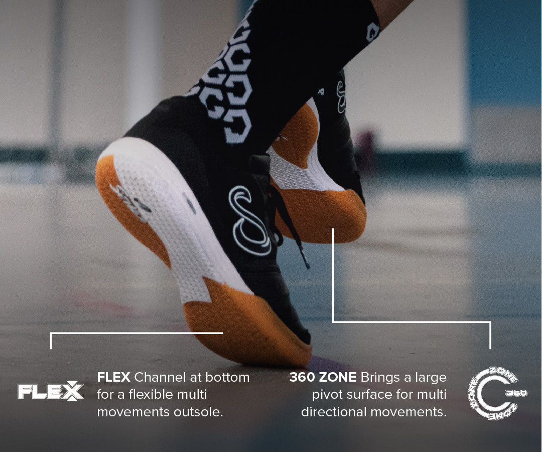 Senda Athletics USHUAIA Club 2.0 Futsal Shoe - Black/White