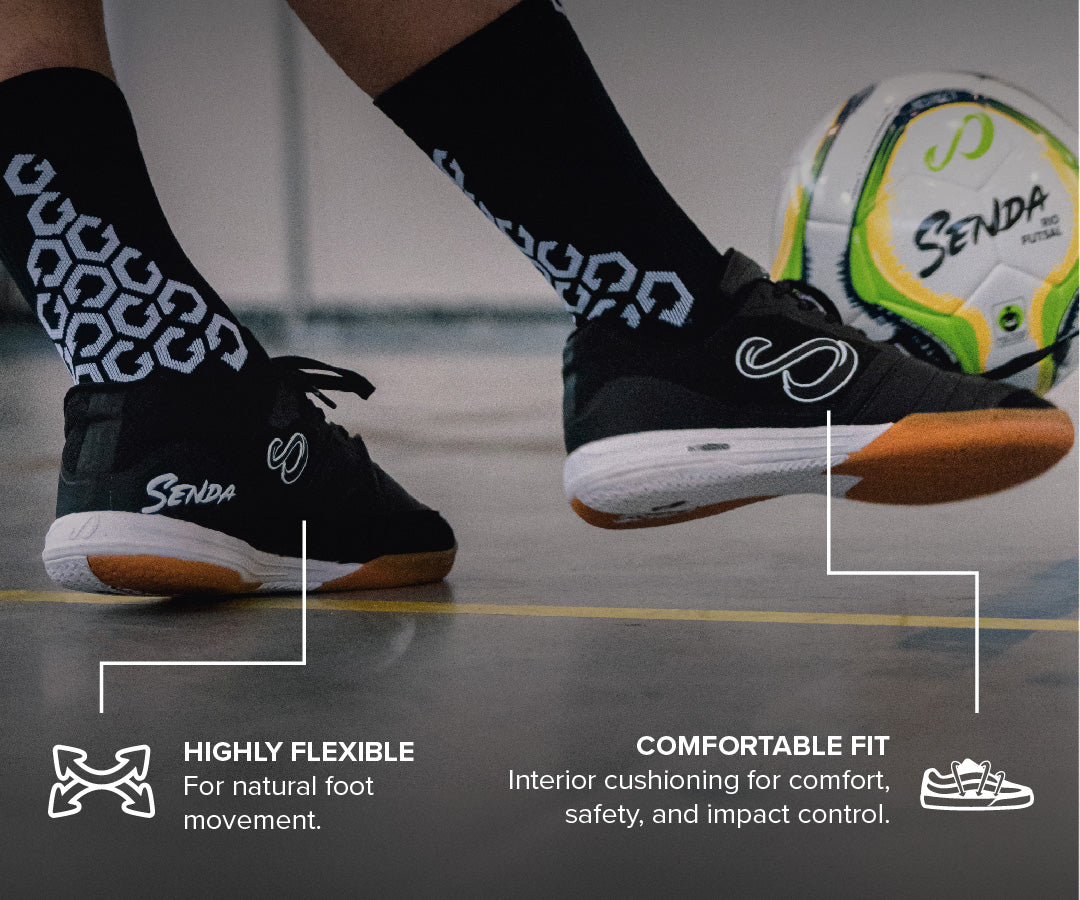 Senda Athletics USHUAIA Club 2.0 Futsal Shoe - Black/White