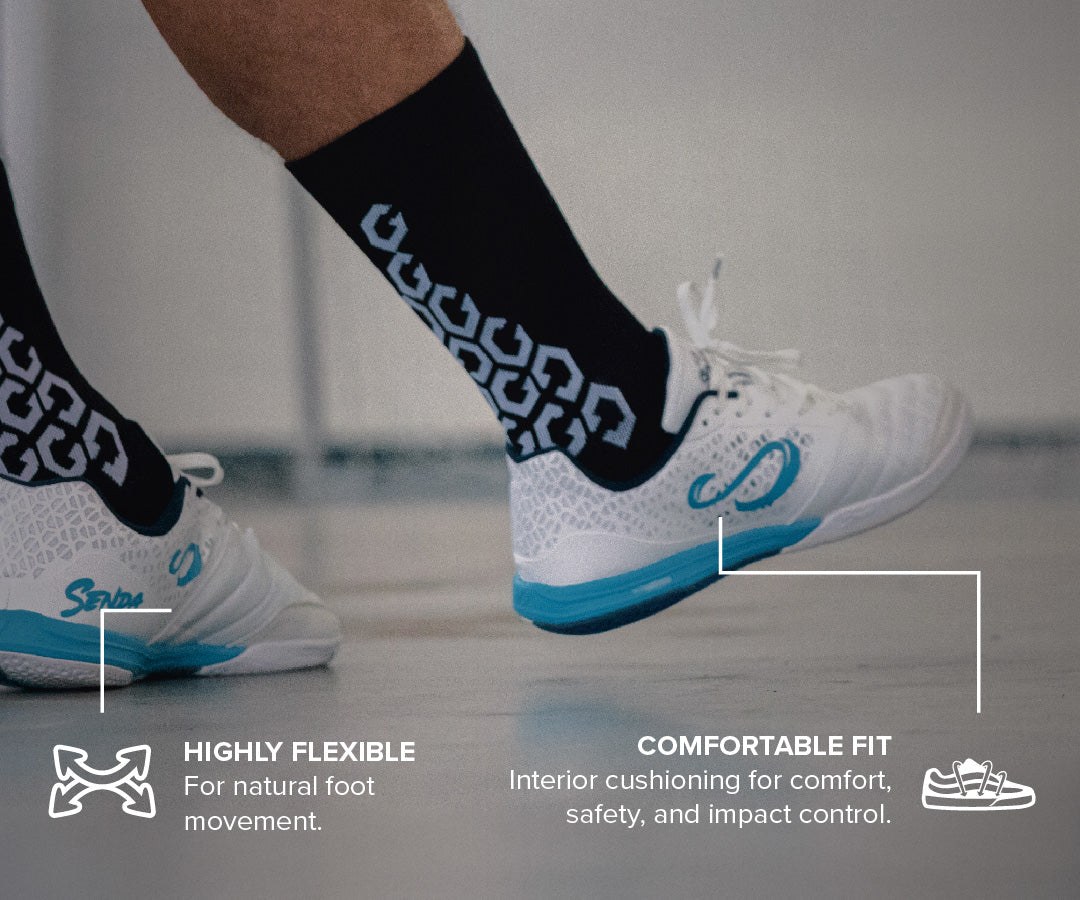 Senda Athletics USHUAIA Pro 2.0 Futsal Shoe - White/Blue