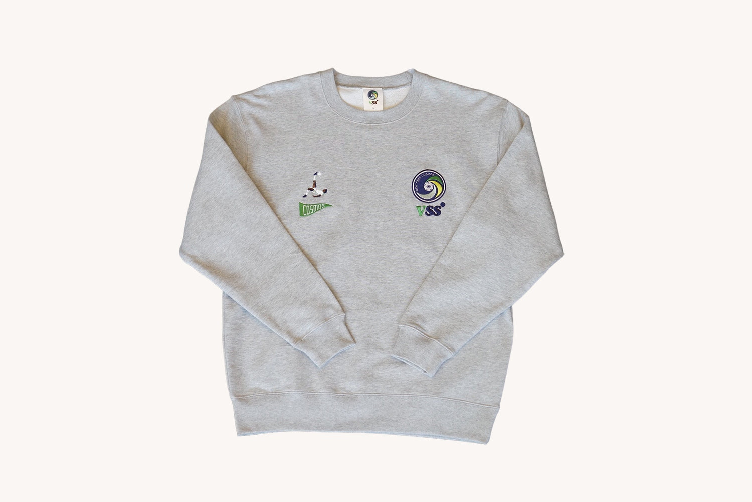 VSS Studio x New York Cosmos Embroidered Crewneck - Mixed Grey