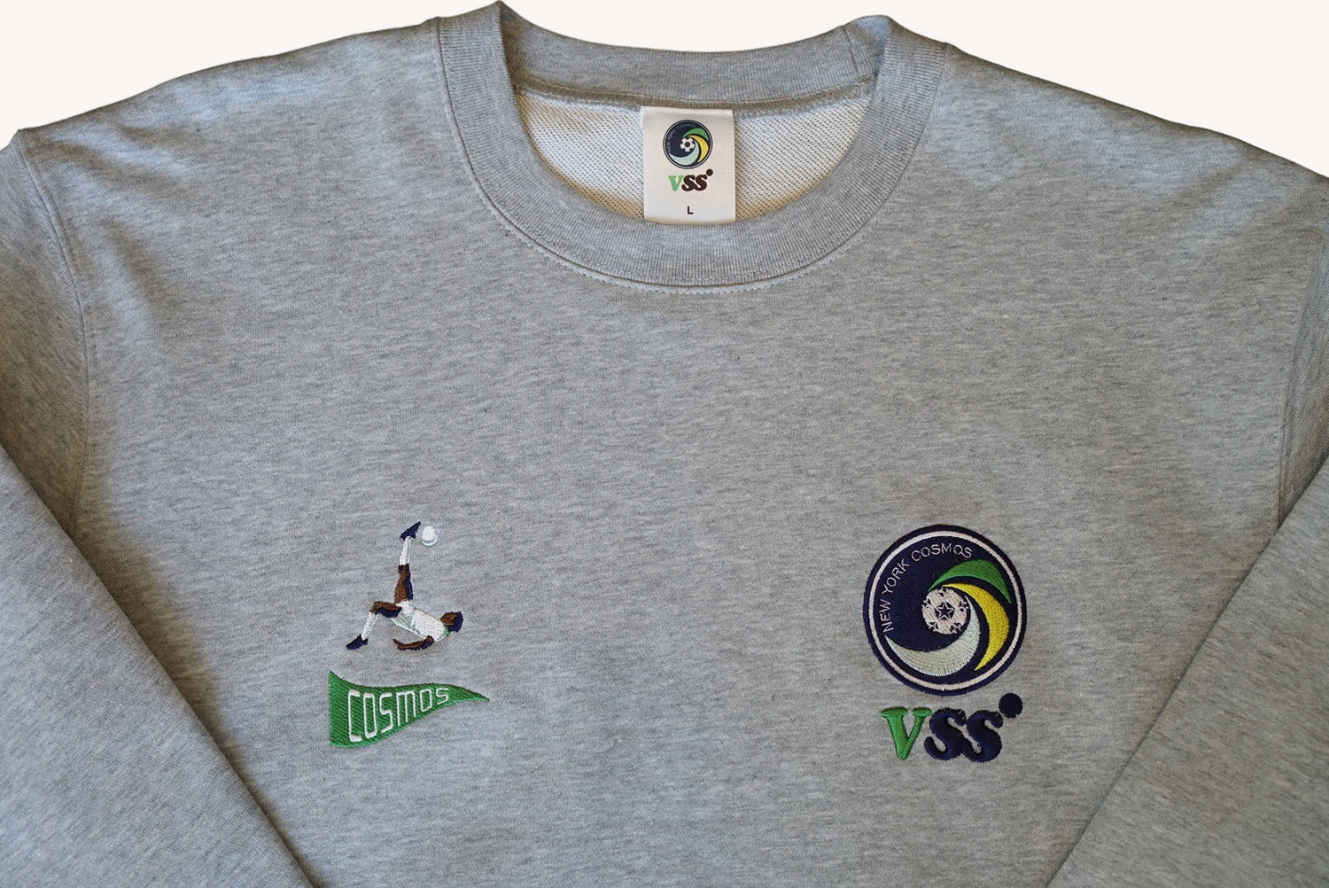 VSS Studio x New York Cosmos Embroidered Crewneck - Mixed Grey