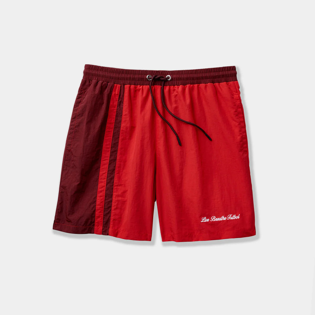 Live Breathe Futbol Touchline Shorts - Straight Red - Village Soccer Shop