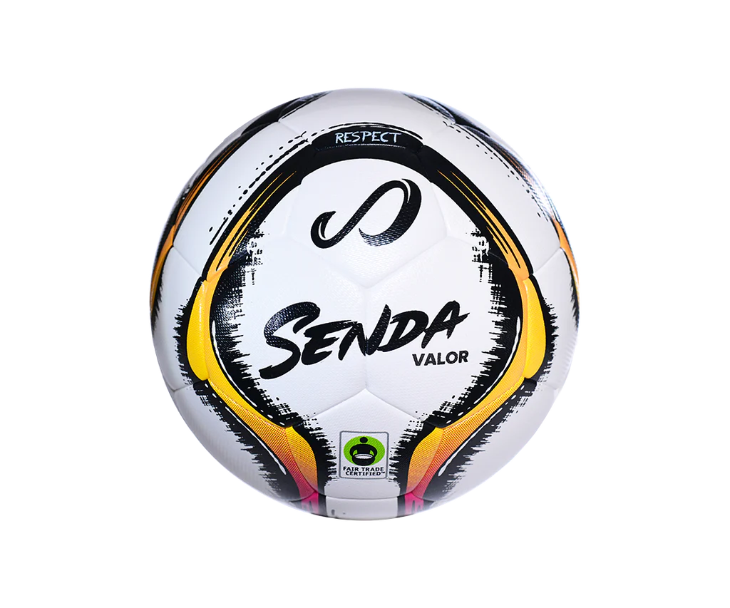 Senda Athletics Valor Premium Match Soccer Ball - White/Fuchsia