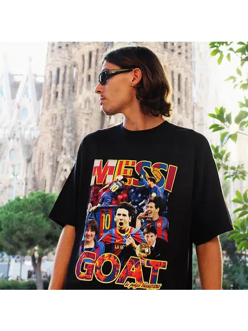 Retro Football Gang Messi The Goat T-Shirt