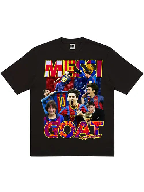 Retro Football Gang Messi The Goat T-Shirt