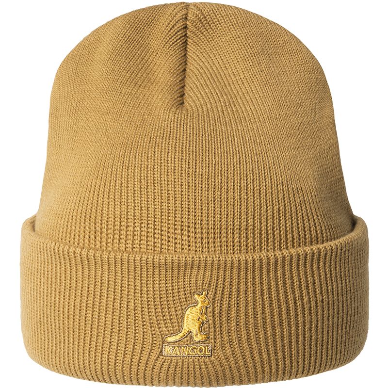 Kangol Acrylic Pull-On Beanie Hat - Camel