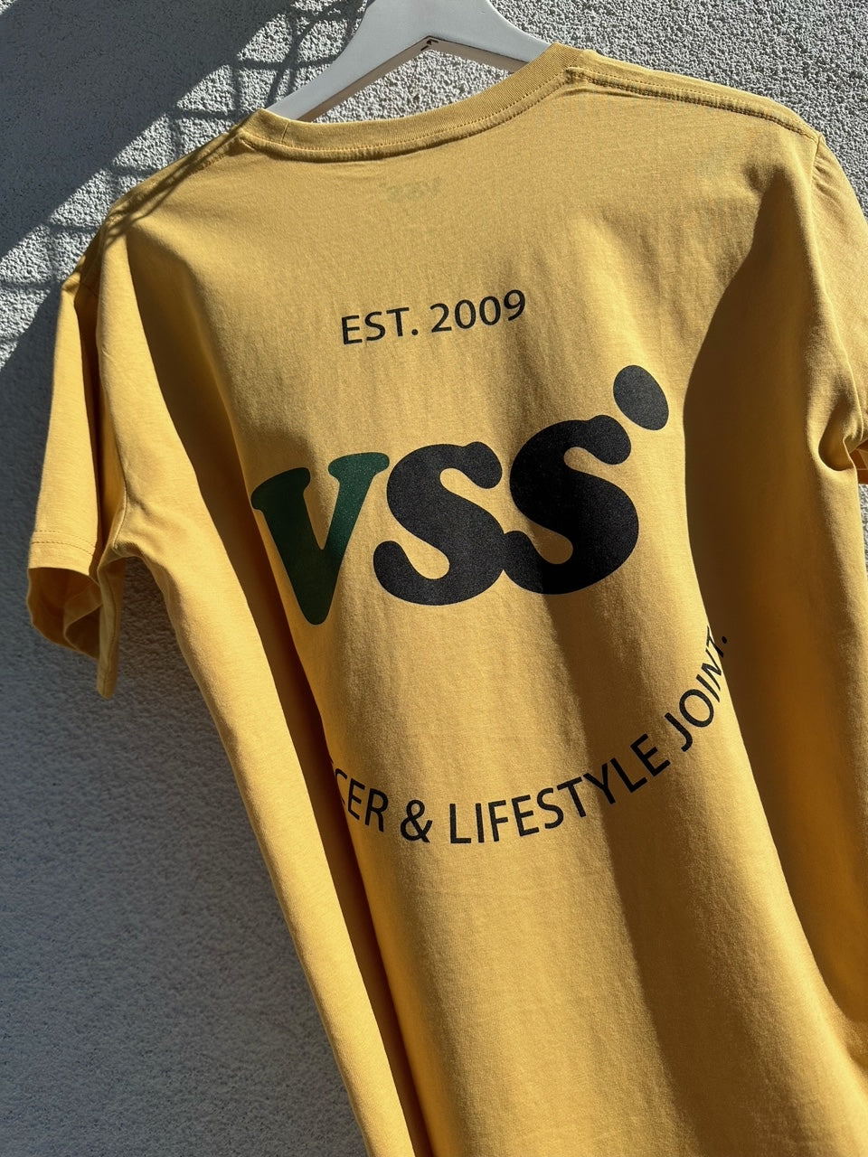 VSS: A Soccer & Lifestyle Joint. T-Shirt - Mustard