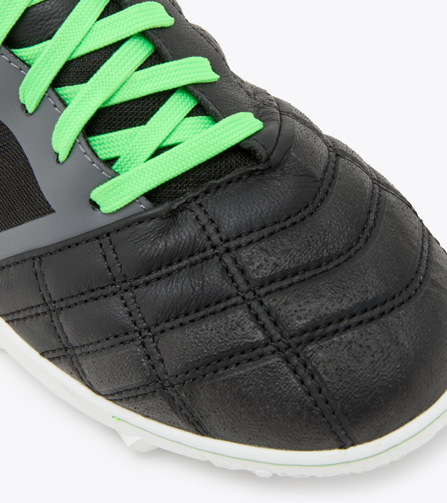Diadora Brazil Sala TF Turf Soccer Shoe - Black/Green Fluo