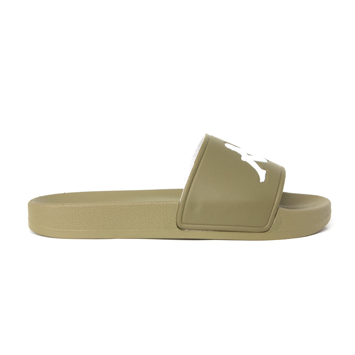 Kappa Authentic Adam 2 Slides - Green Olive/White