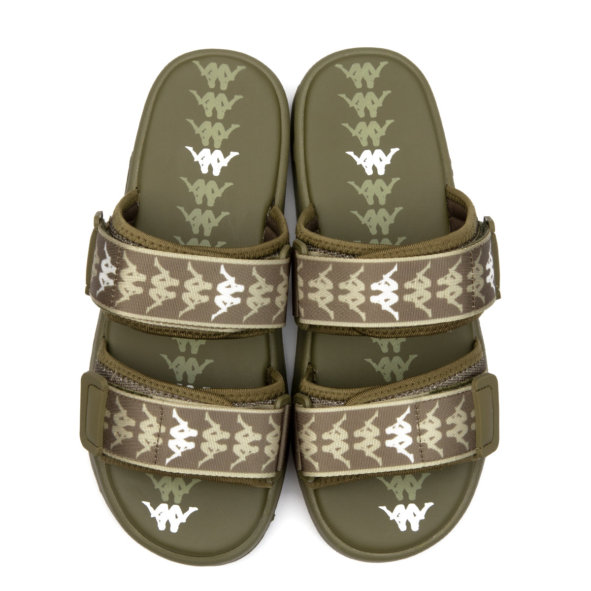 Kappa 222 Banda Aster 1 Sandals - Green Olive/White