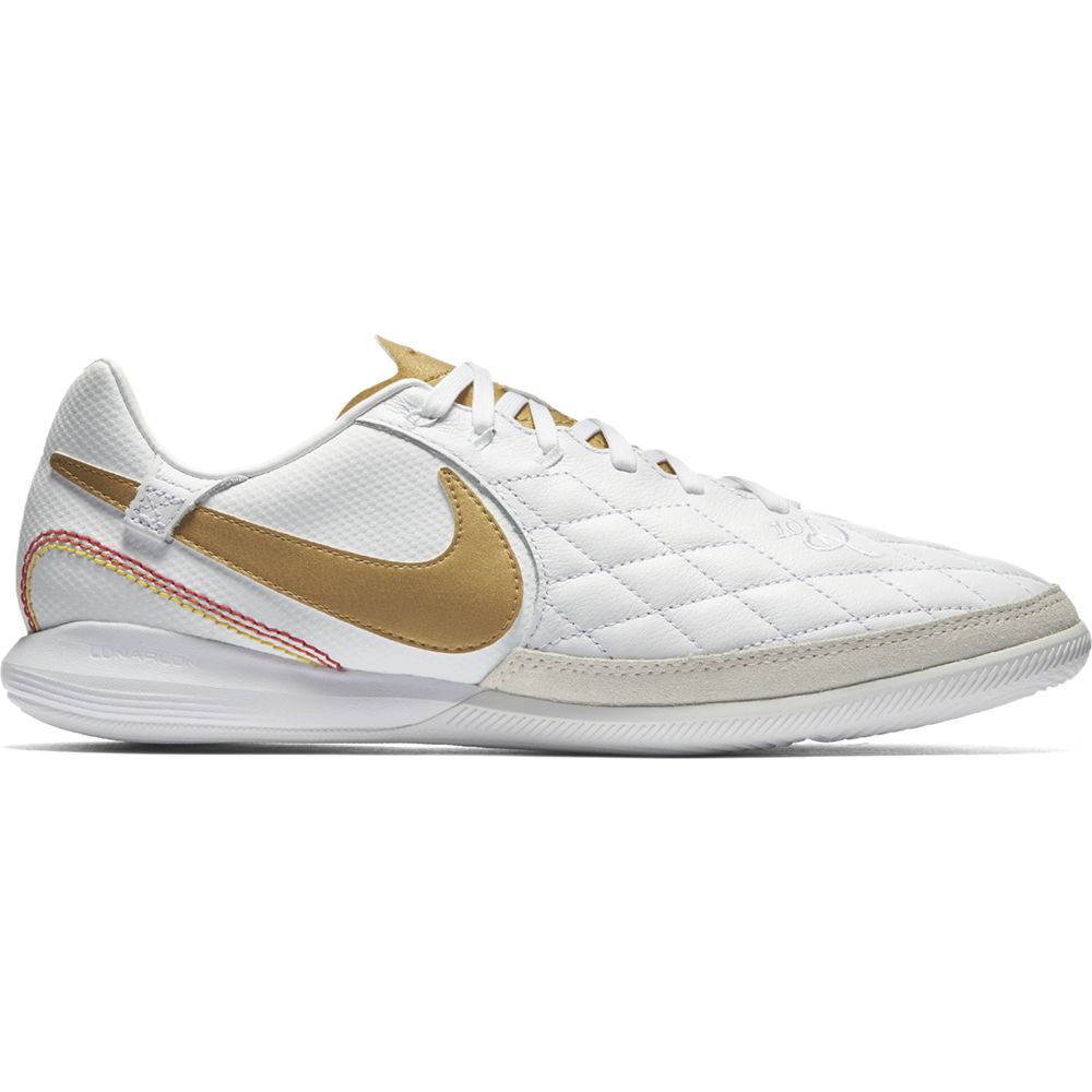 Nike Lunar LegendX 7 Pro 10R IC - Indoor Soccer Shoes - White/Metallic Gold