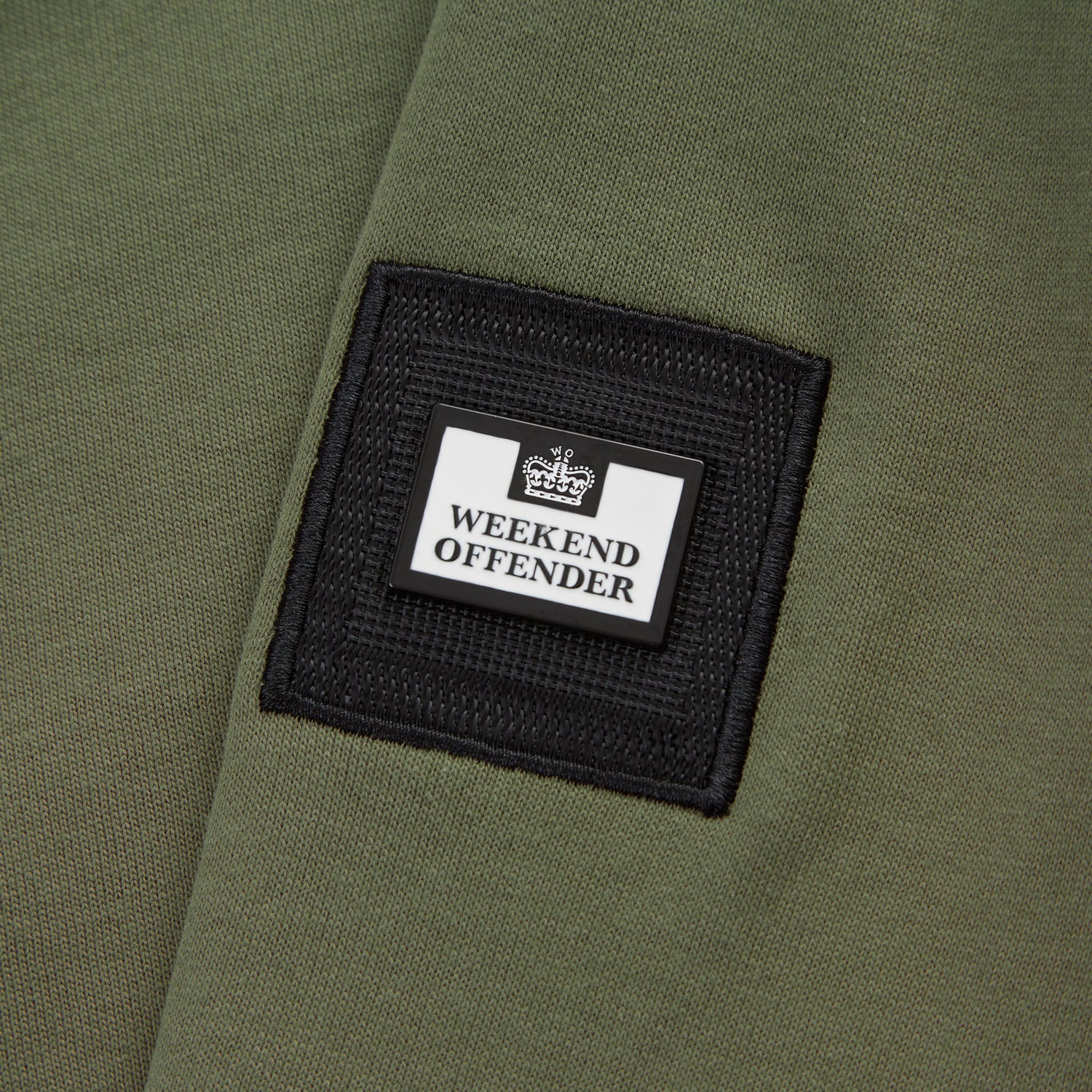 Weekend Offender F Bomb Badge Crewneck Sweatshirt - Green Clay