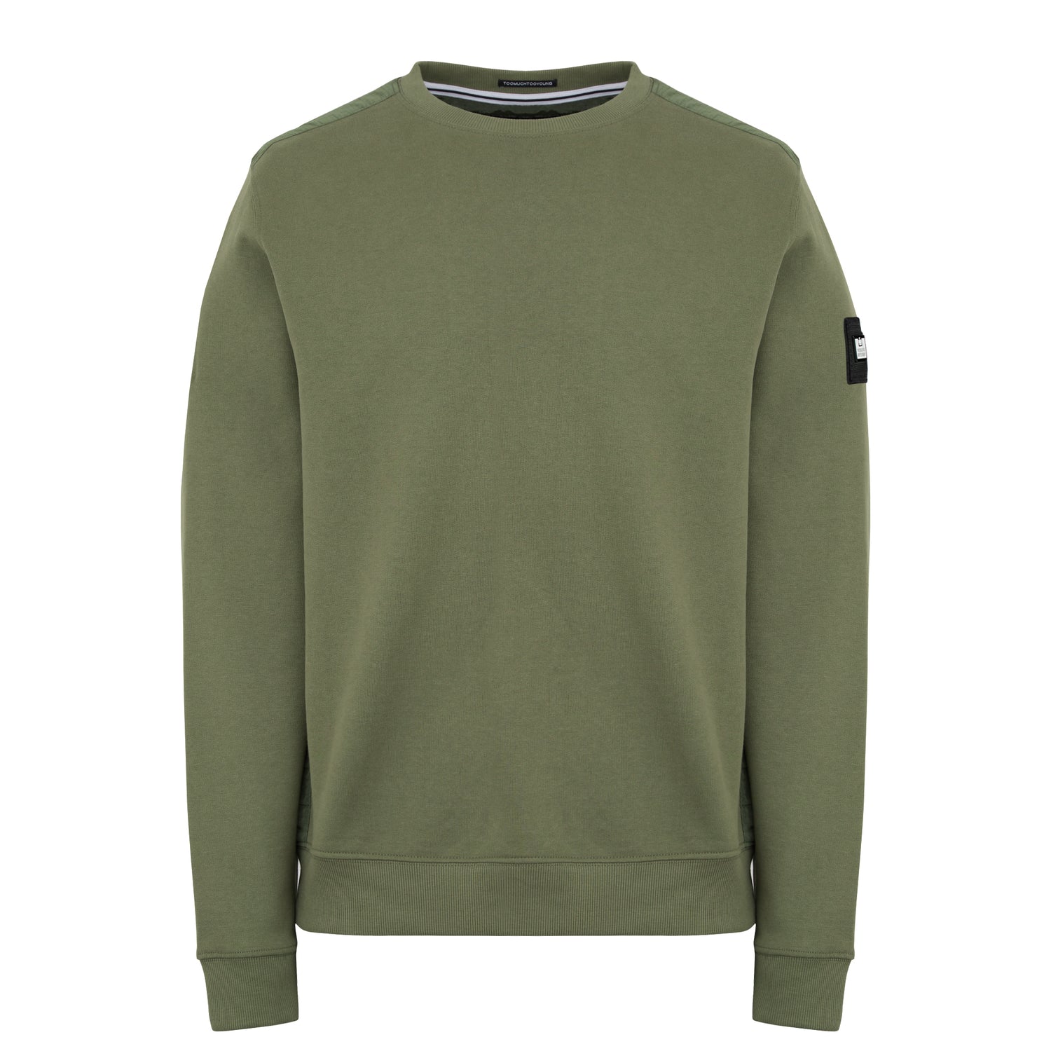 Weekend Offender F Bomb Badge Crewneck Sweatshirt - Green Clay
