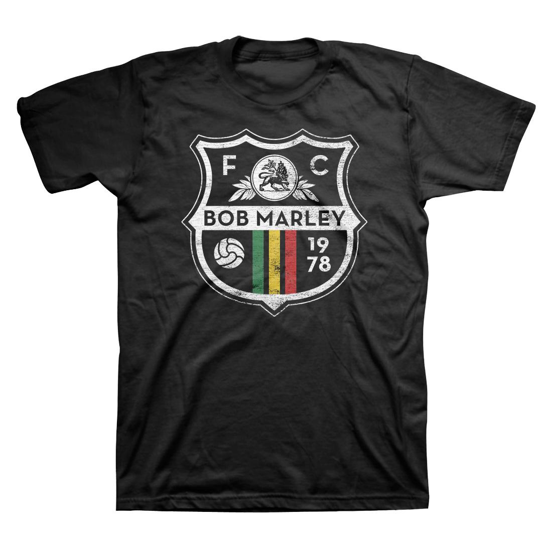 Bob Marley Soccer Crest T-shirt Village Soccer Shop