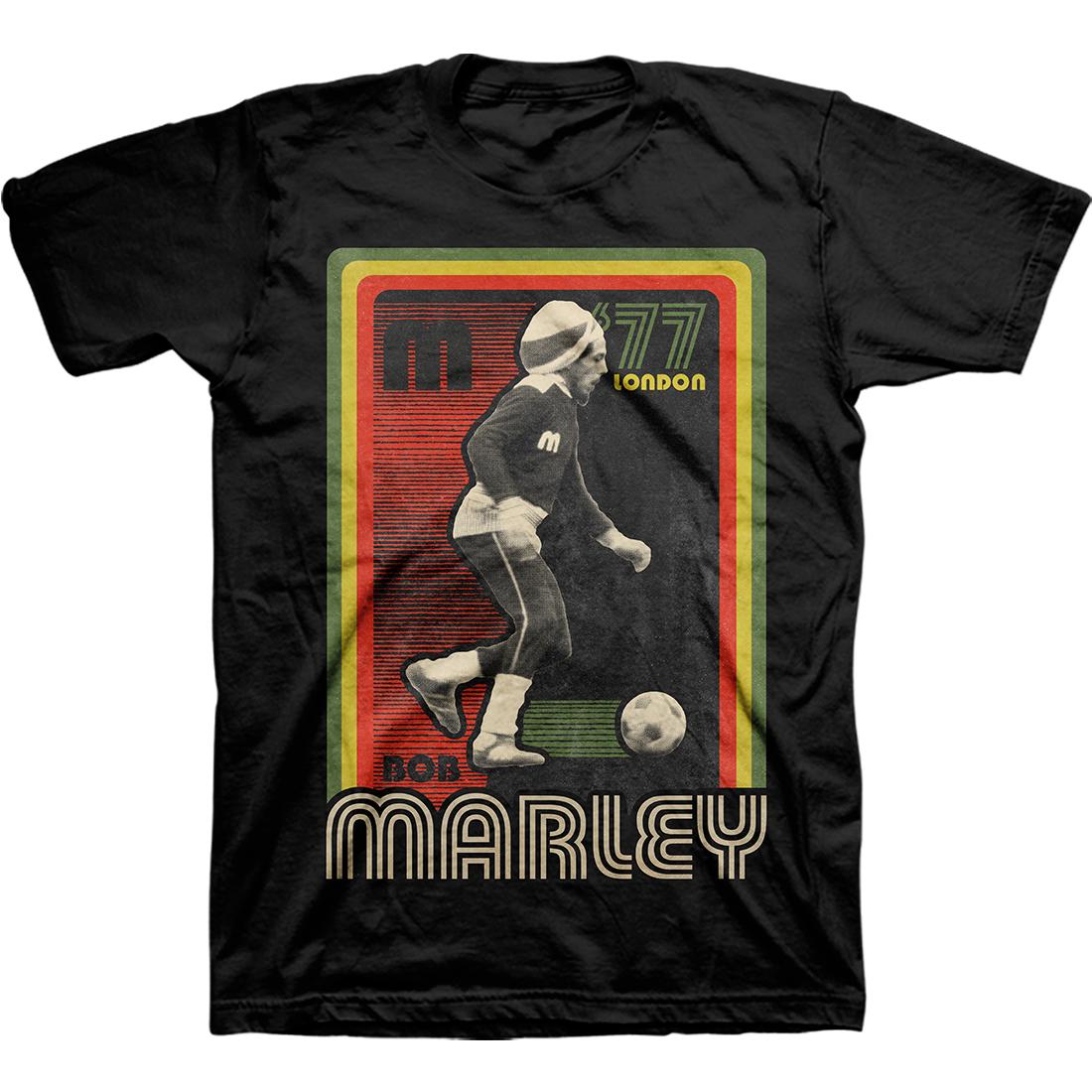 Bob Marley Retro London 77 Soccer T-shirt