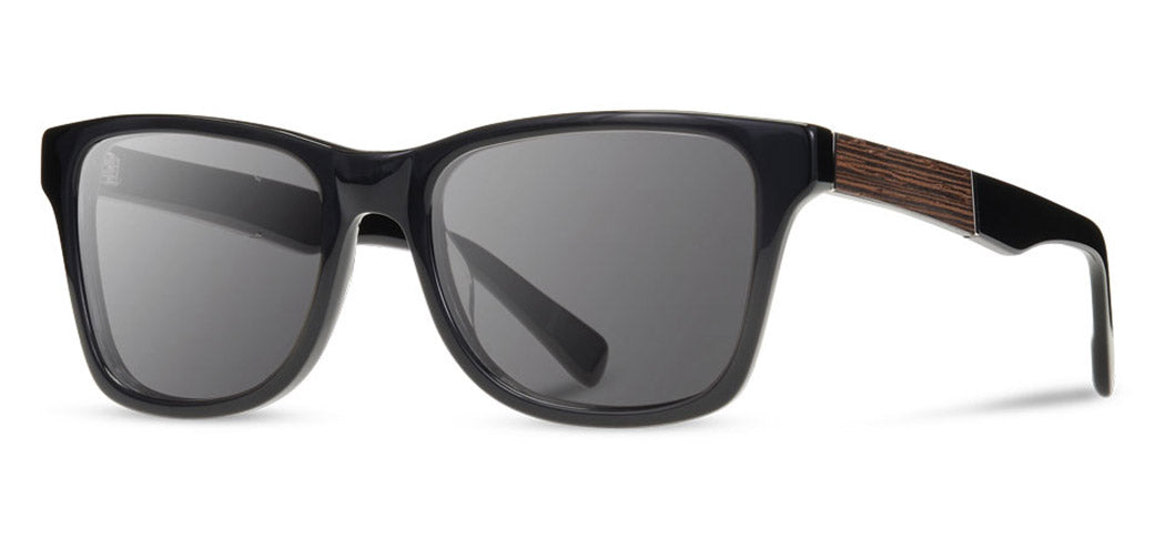 Shwood Canby XL Acetate Sunglasses - Black/Ebony - Grey Polarized