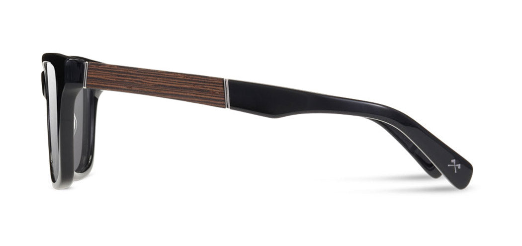 Shwood Canby XL Acetate Sunglasses - Black/Ebony - Grey Polarized