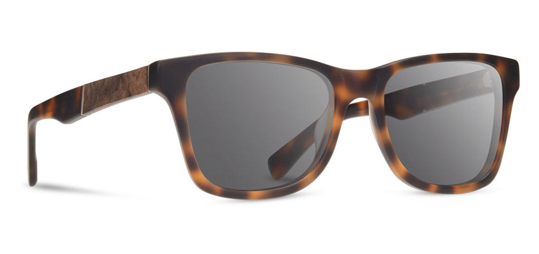 Shwood Canby XL Acetate Sunglasses - Matte Brindle/Elm Burl - Grey Polarized