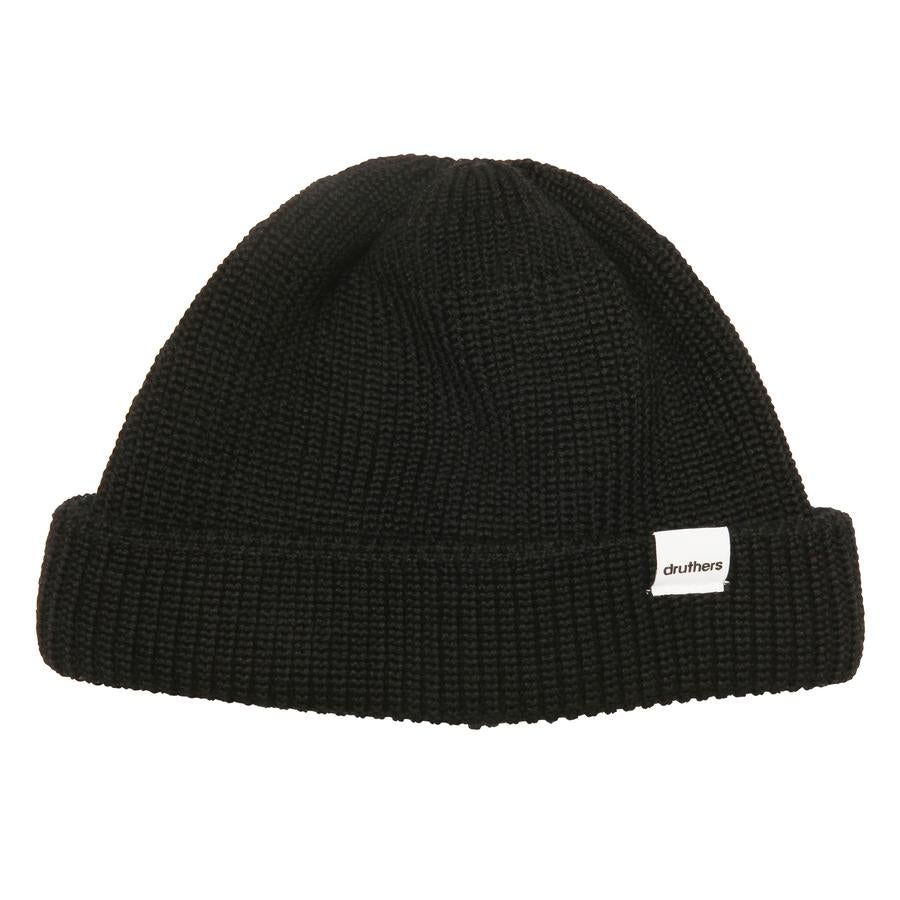 Druthers NYC Merino Wool Dockworker Hat - Black - The Village Soccer Shop