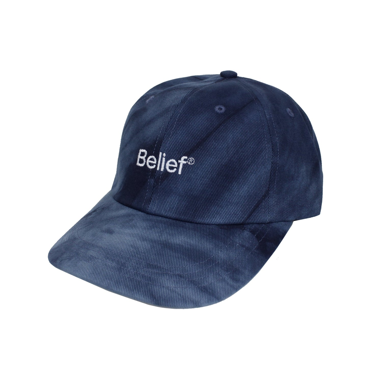 Belief NYC Tie Dye Logo 6 Panel - Navy