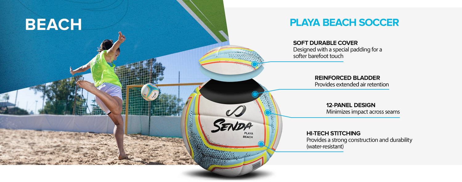 Senda Athletics Playa Beach Soccer Ball - Orange/Yellow