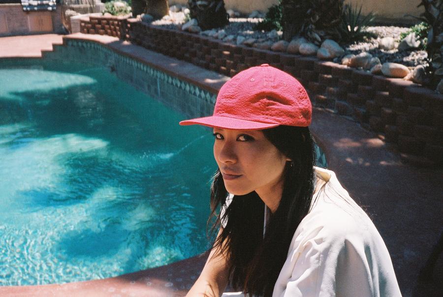 Lite Year Six Panel Seersucker Cap - Red