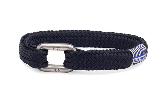 PIG & HEN - Limp Lee Rope Bracelet - Navy - Village Soccer Shop