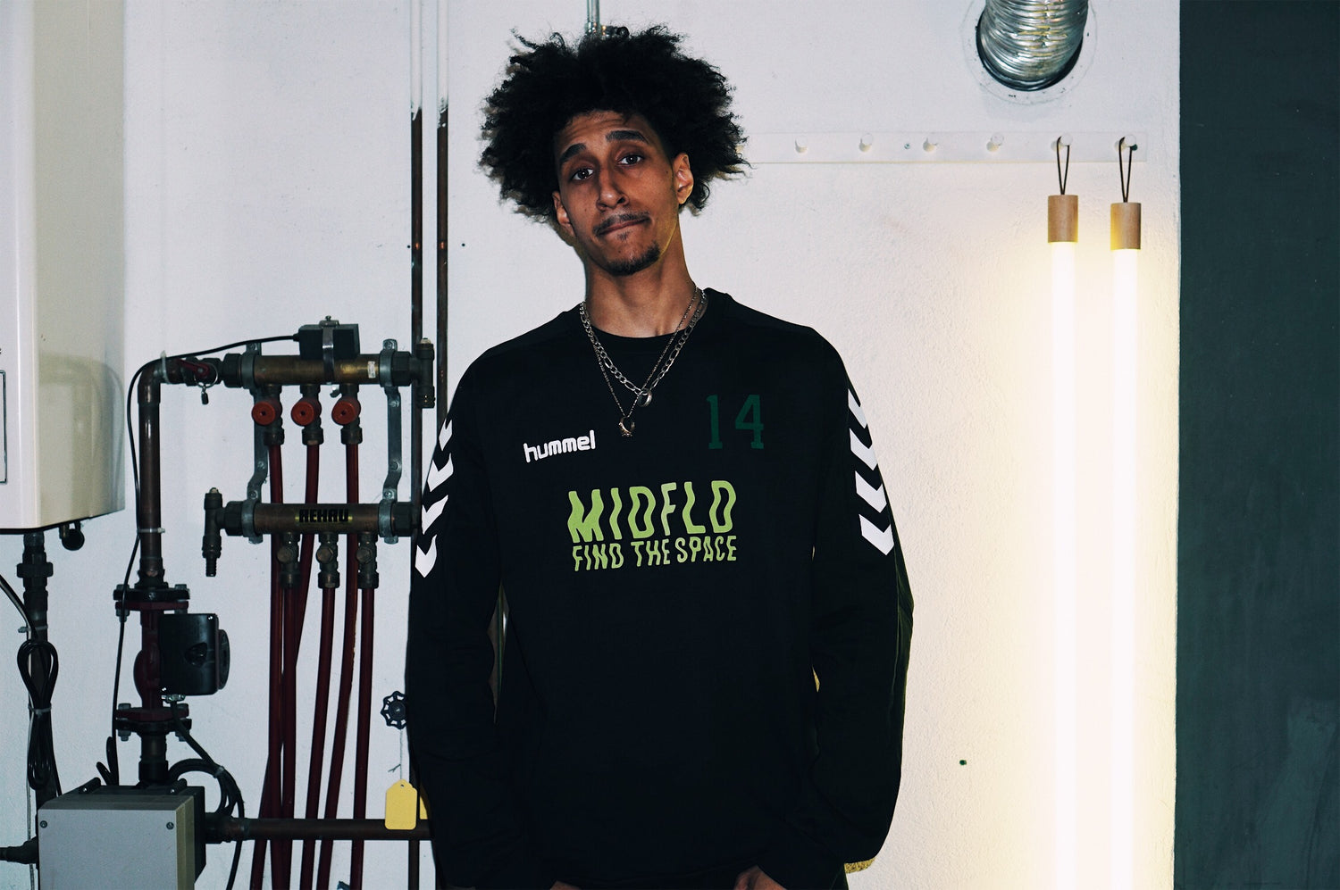 MIDFLD x Hummel - Attack in Waves Crewneck Training Top