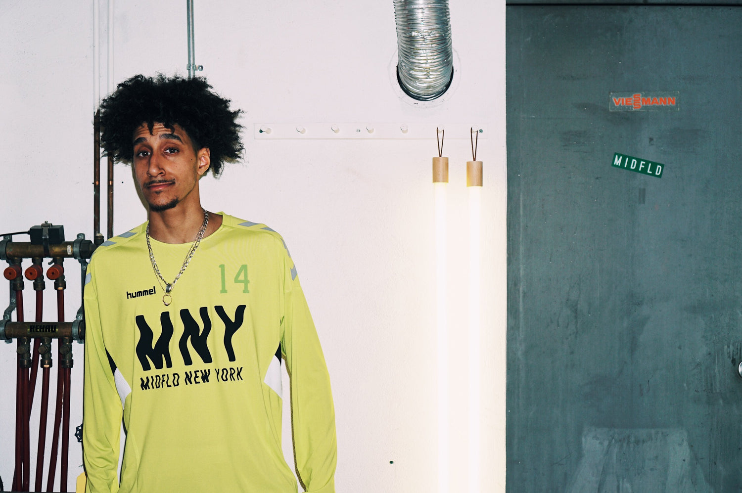 MIDFLD x Hummel - Attack in Waves Neon Long Sleeve Jersey