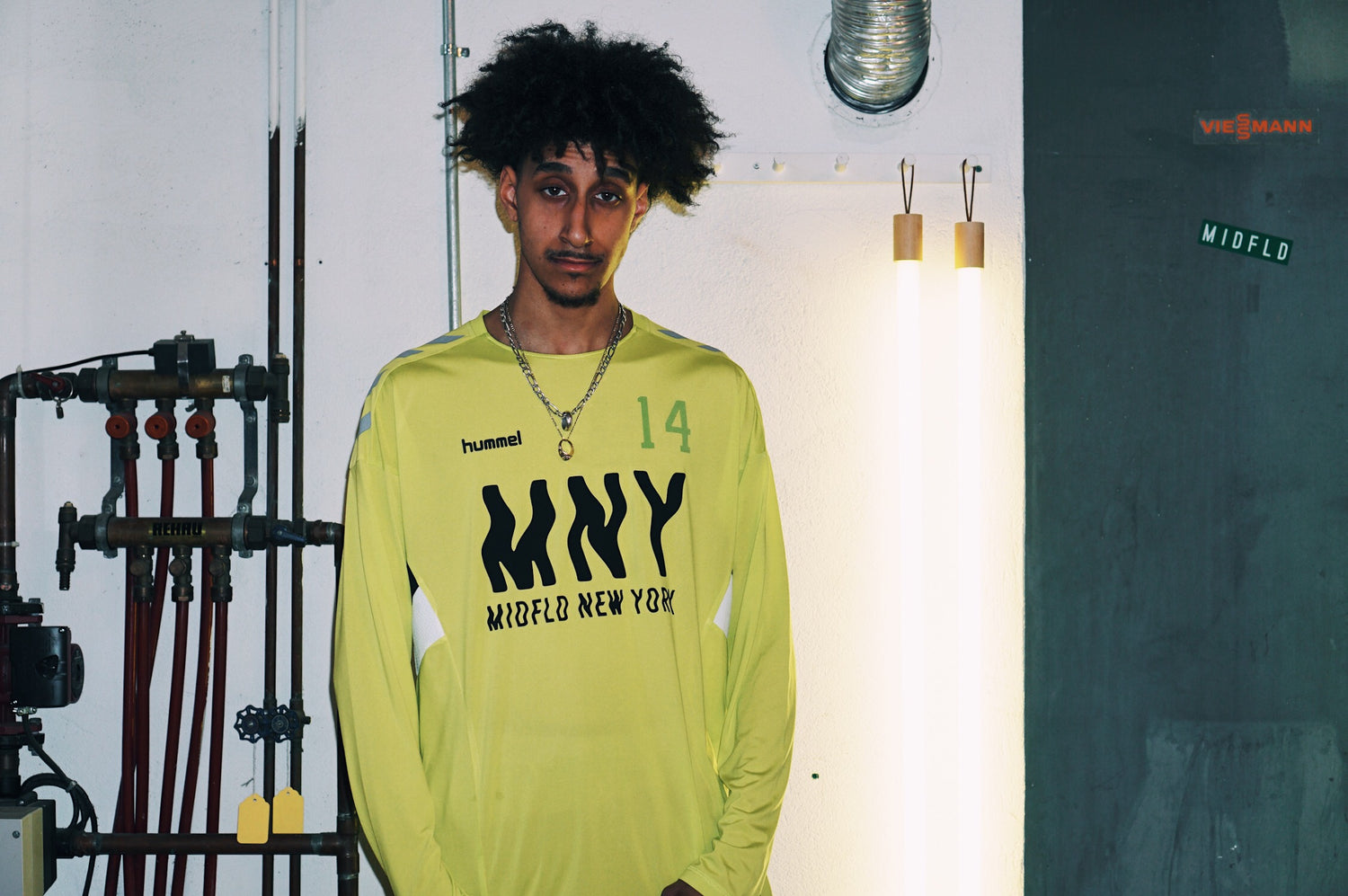 MIDFLD x Hummel - Attack in Waves Neon Long Sleeve Jersey