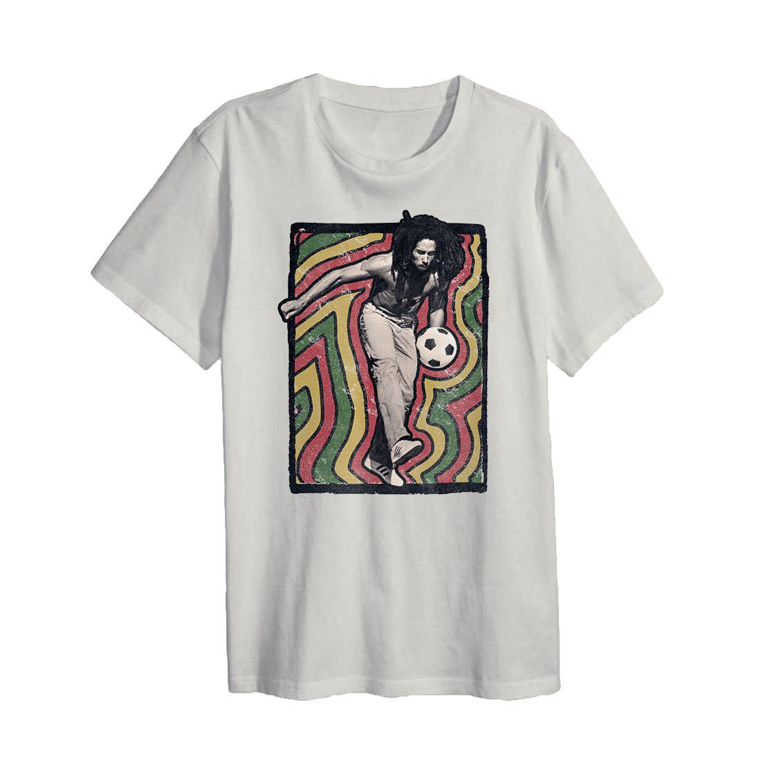 Bob Marley Soccer White Rasta Soccer T-shirt Village Soccer Shop