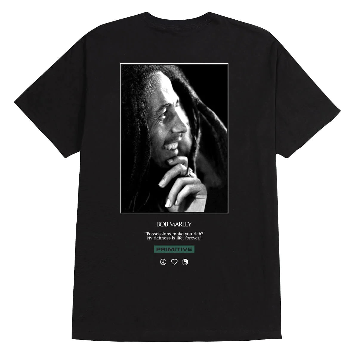 Primitive x Bob Marley Life Forever Tee - Black