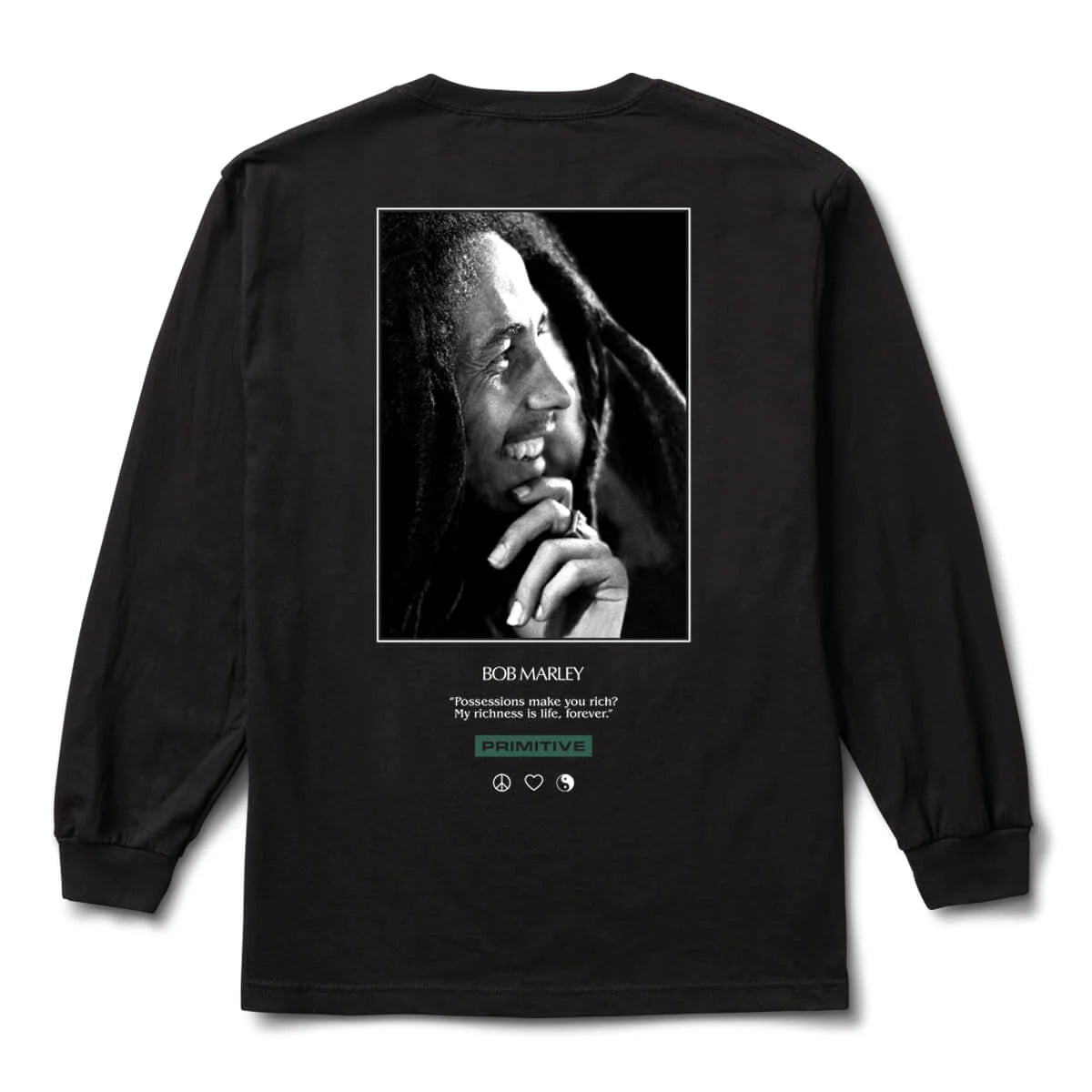 Primitive x Bob Marley Life Forever L/S Tee - Black