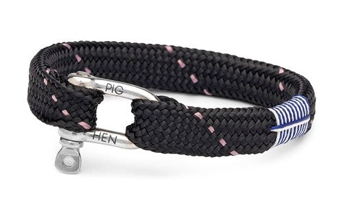 PIG & HEN - Sharp Simon Rope Bracelet - Black/Violet CC-Silver
