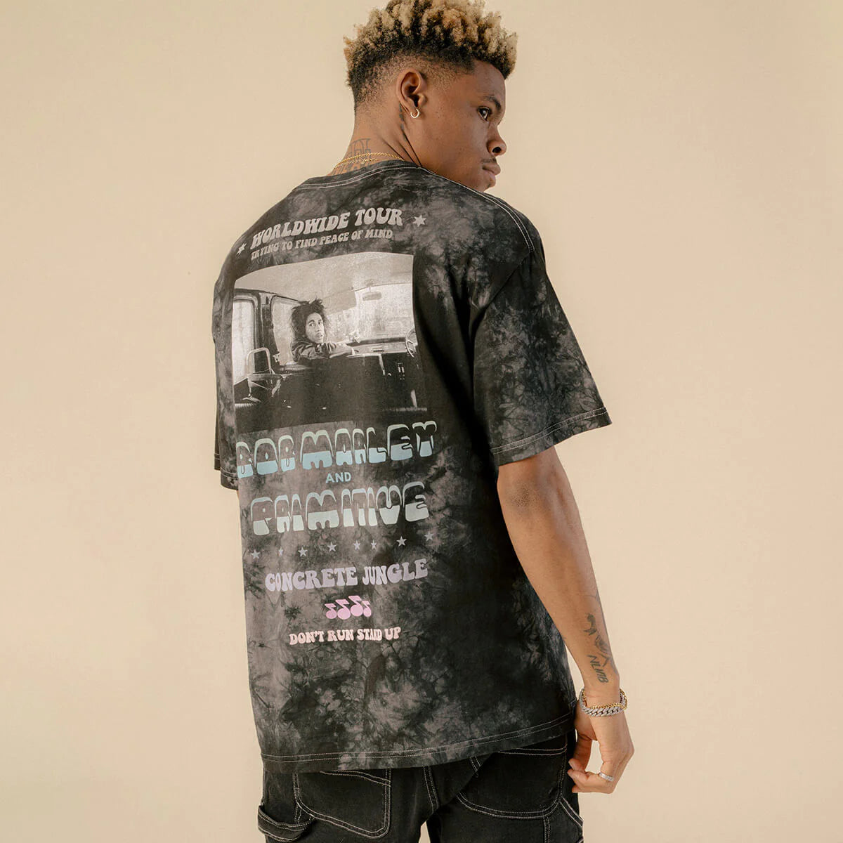 Primitive x Bob Marley Concrete Jungle Washed Tee