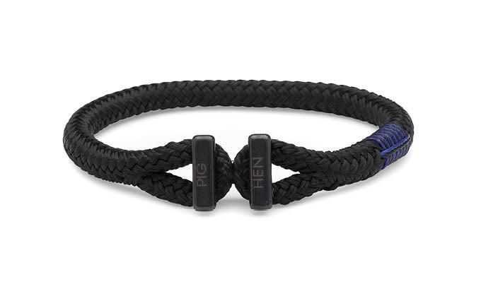 PIG & HEN - Padre Paco Rope Bracelet - Black - Village Soccer Shop