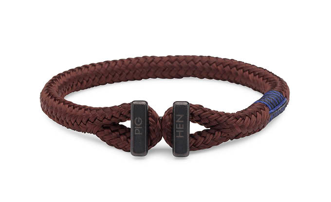 PIG & HEN - Padre Paco Rope Bracelet - Brown - Village Soccer Shop