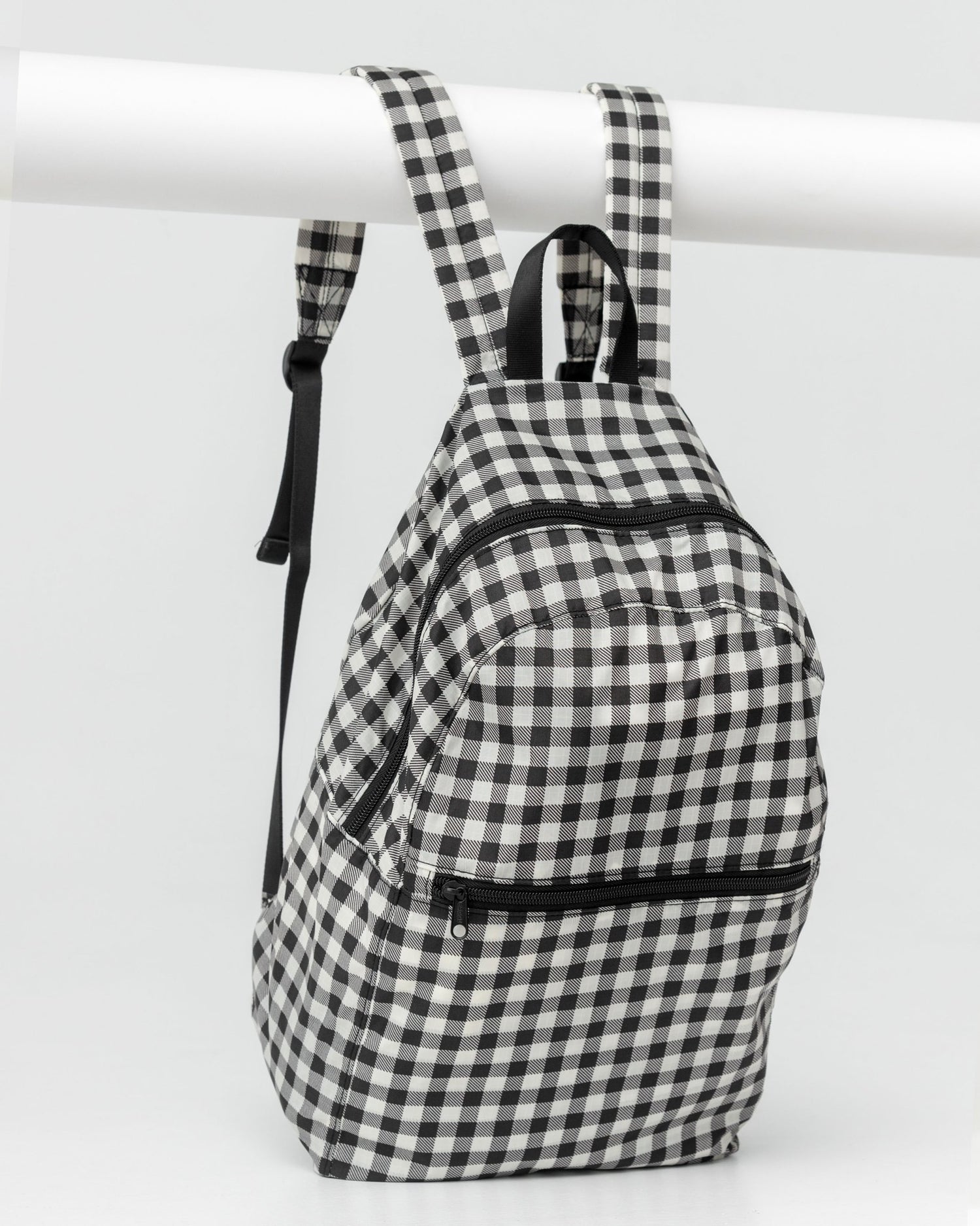 Baggu Ripstop Backpack - Black Gingham