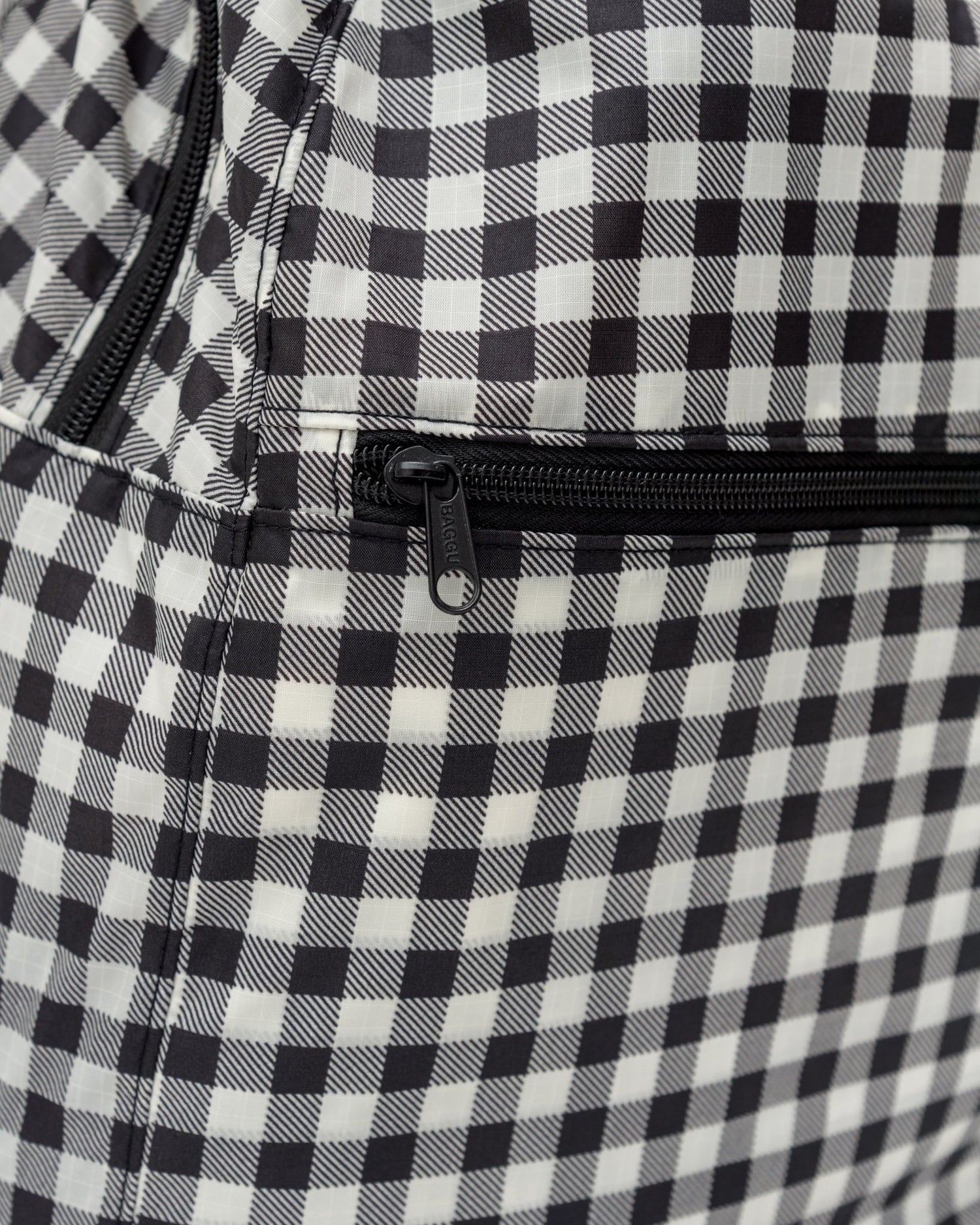 Baggu Ripstop Backpack - Black Gingham