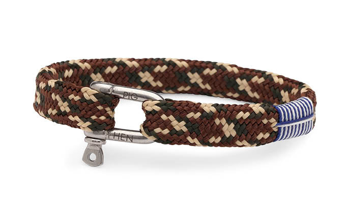 PIG & HEN - Sharp Simon Rope Bracelet - Ochre/Sand/Brown Camo - Village Soccer Shop