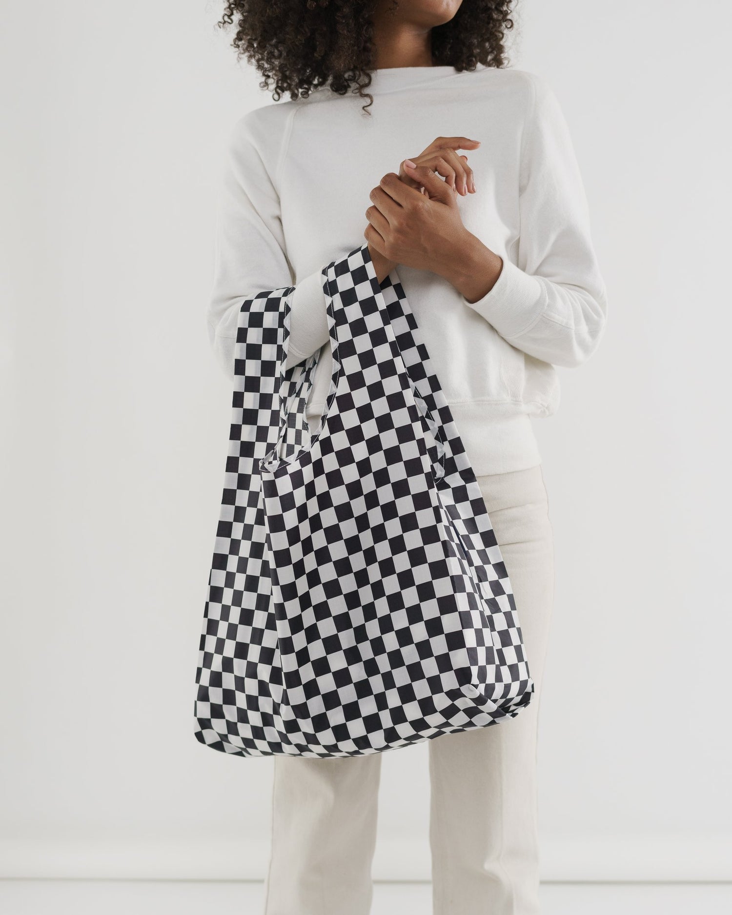 Baggu Standard Reusable Bag - Black Checkerboard